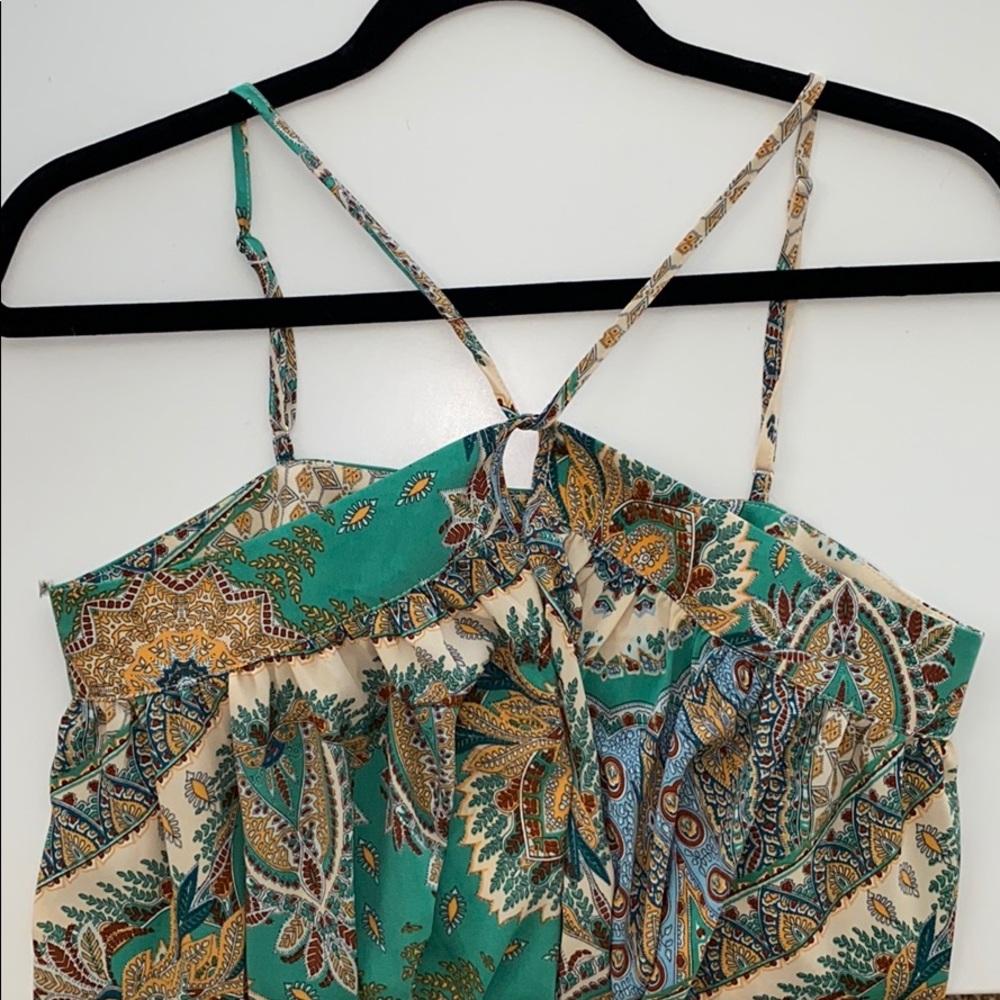 Flowy blouse with halter neckline